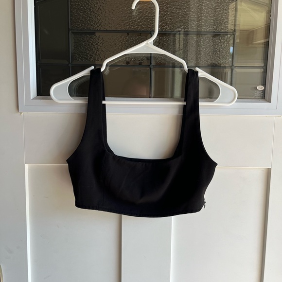 PRINCESS POLLY black square neck crop top - Picture 2 of 5
